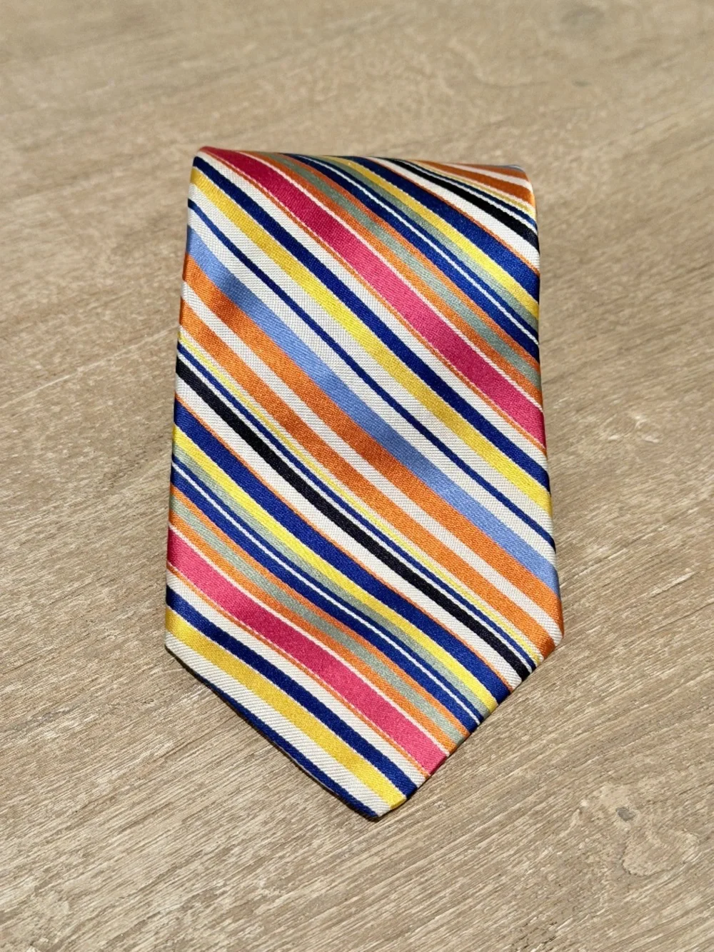 5 for $15 🌸 TOMMY HILFIGER | Multicolor Stripe 100% Silk Tie for Men